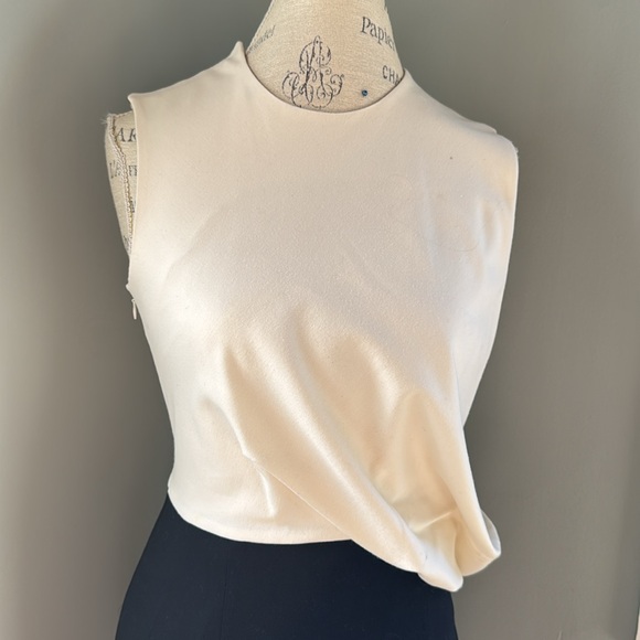 Alexander McQueen rayon l/wool blend drape top colorblock mini dress Size Small - Picture 3 of 16